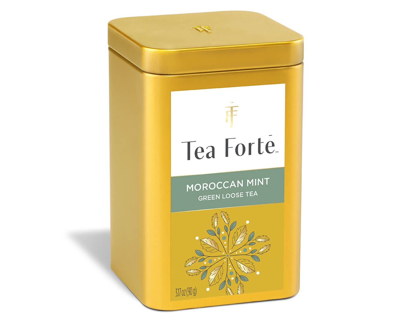 Moroccan Mint tea in a canister of loose tea - side view
