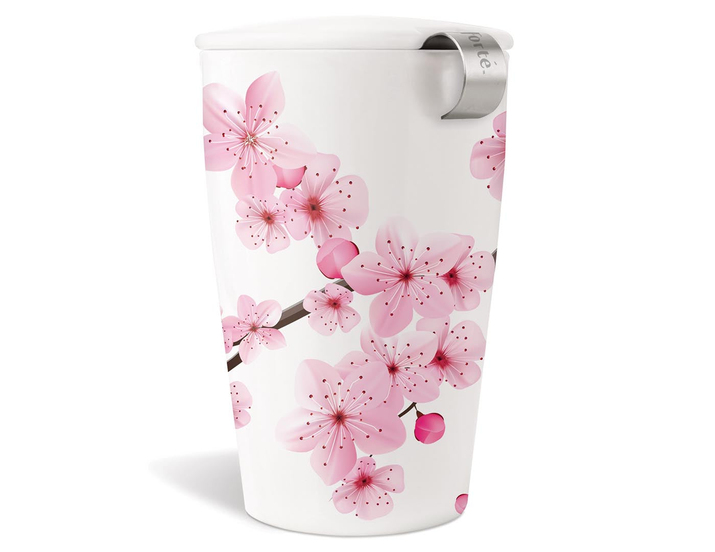 Hanami KATI Steeping Cup with lid on and tea basket inside