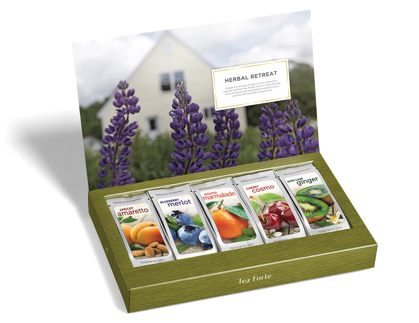 Herbal Retreat Single Steeps Sampler, open box