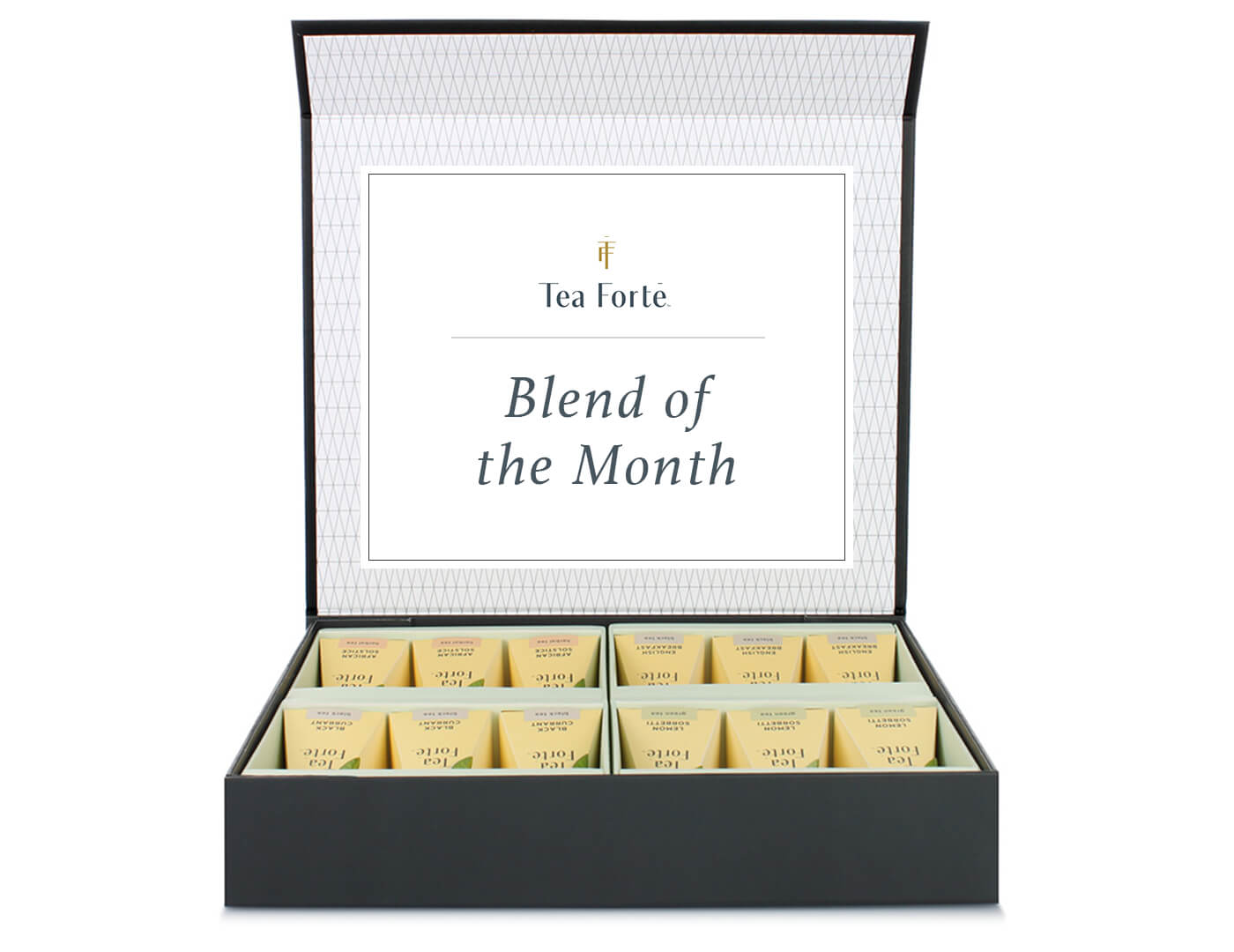 Blend of the Month, open box, front view