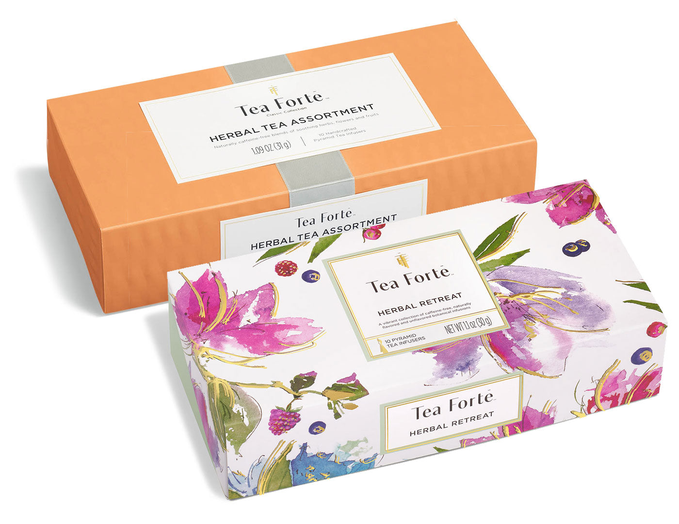 Caffeine-Free Herbal Petite Duo, both boxes closed