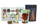 Essential Greens Tea Tasting Assortment Single Steeps Sampler box of 15 Single Steeps pouches a Fleur Kati Steeping Cup  and one pound bag of Amber Tea Sugar