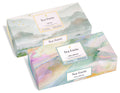 Two Tea Forté boxes: one Lotus Collection Petite, one Wellbeing Petite, both contain 10 pyramid tea infusers each, boxes closed