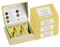Tea Tasting Assortment Mini Petite 4pk, one box open, the other 3 stacked