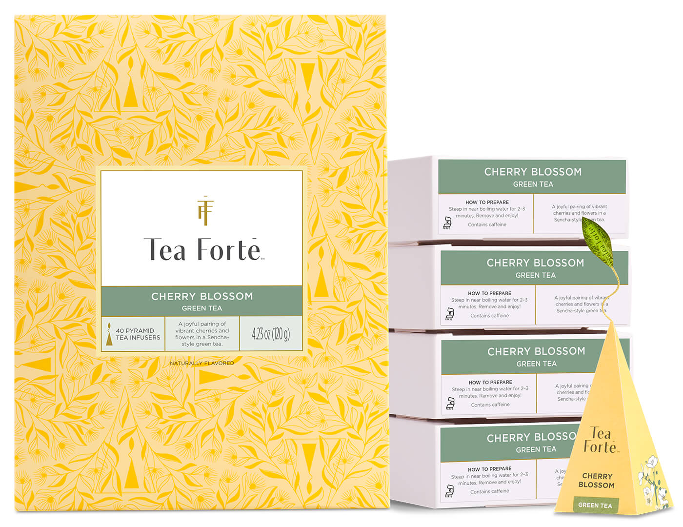 Cherry Blossom Event Box 40ct, open with infuser