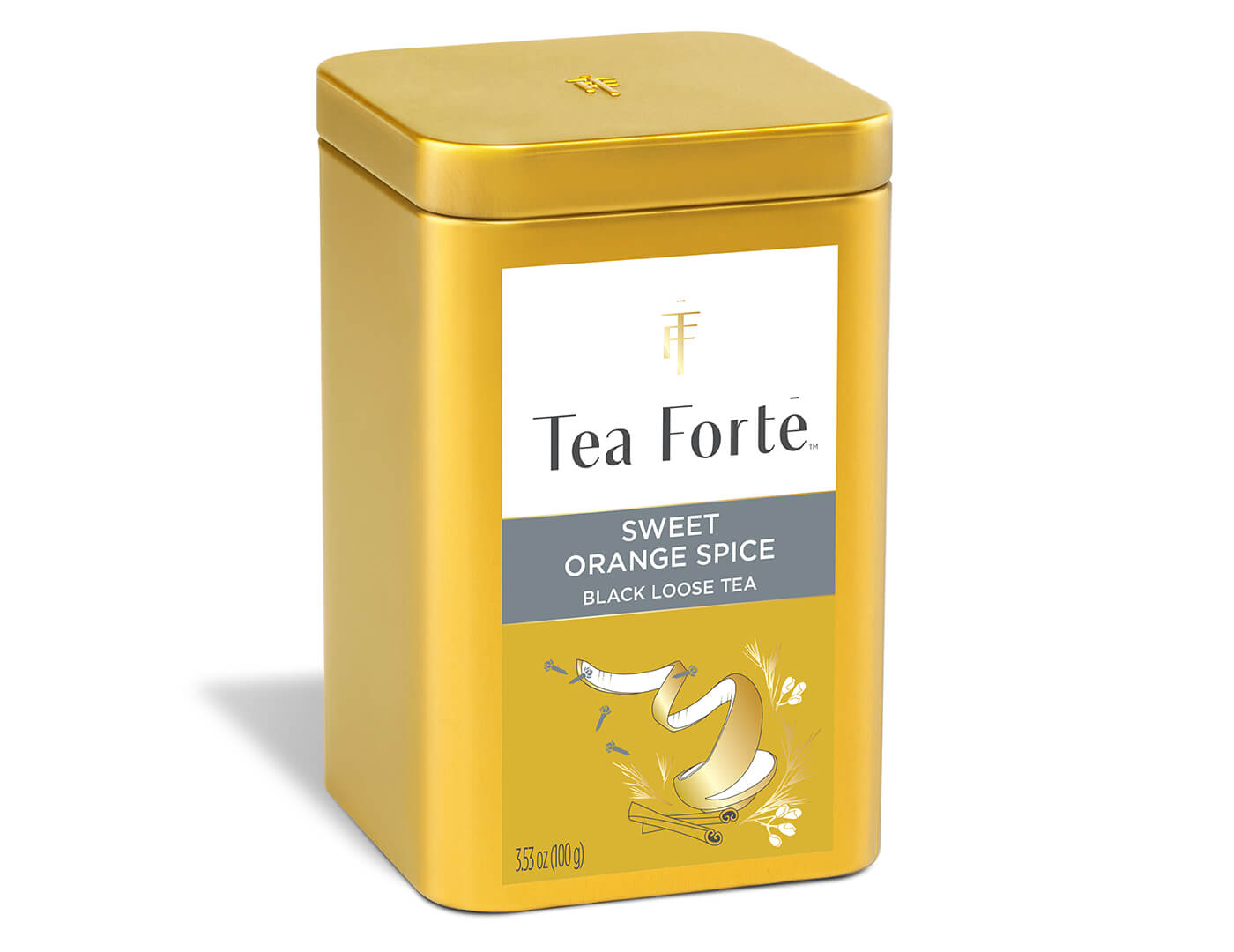 Sweet Orange Spice Tea Loose Leaf Tea Canister - side view