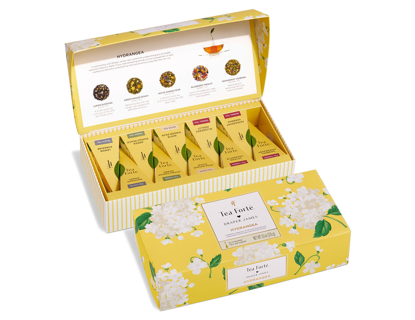 Hydrangea Petite Presentation Box, open and closed box