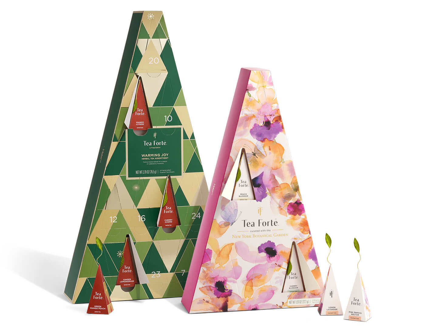 Mariposa & Herbal Advent Combo, One Herbal Advent of 24 teas and one Mariposa Advent of 12 teas