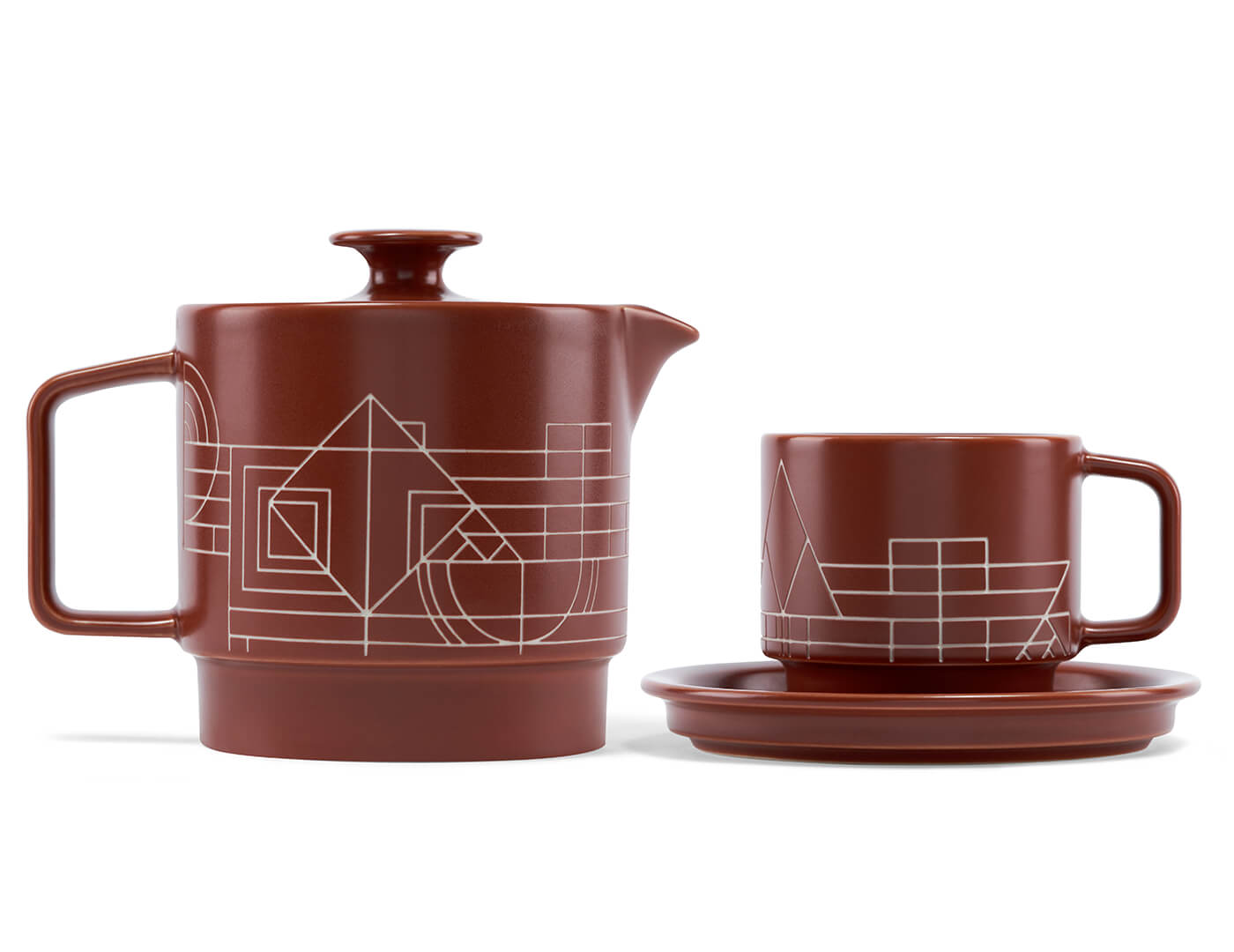 Terra Tea Set bundle with teapot and teacup with saucer