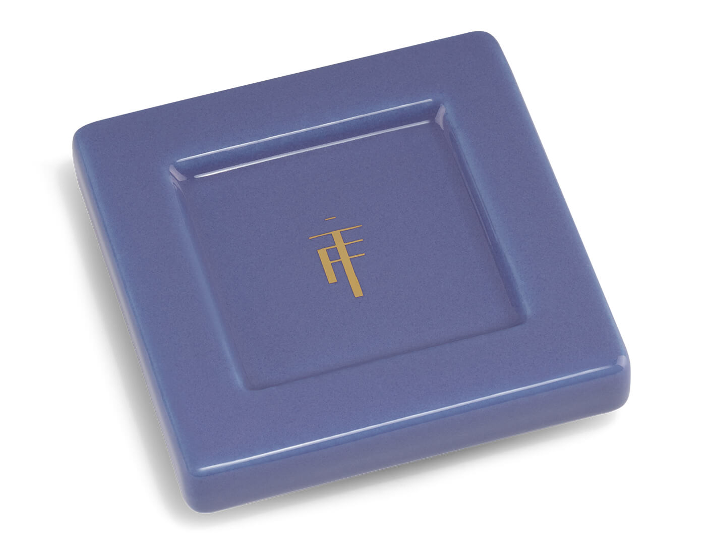 Demoiselle Tea Tray in Indigo, shown from above