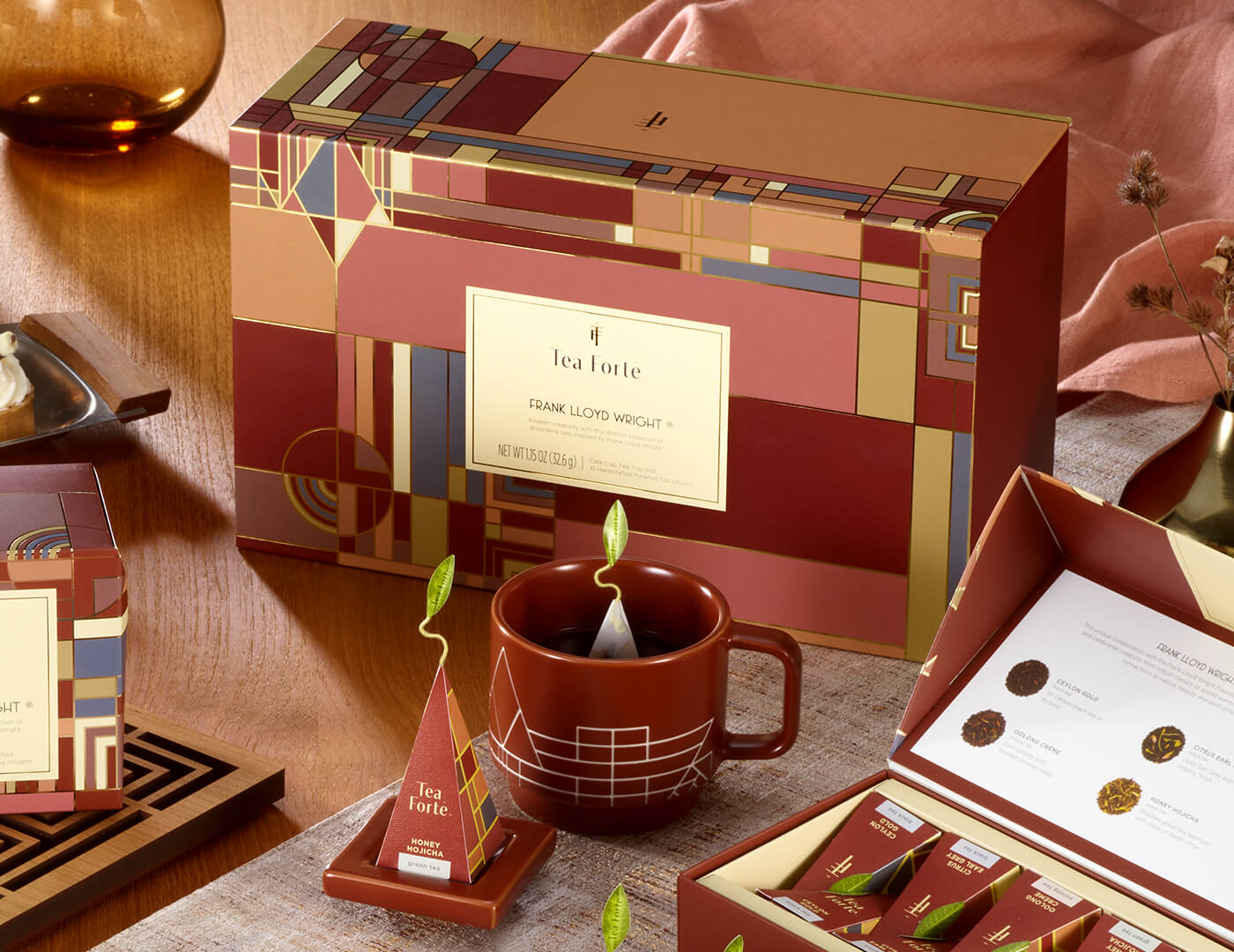 Frank Lloyd Wright Gift Set on table