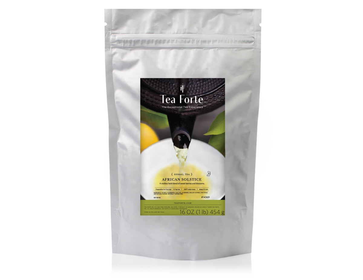 African Solstice Loose Tea Pouch, 1lb bag closed