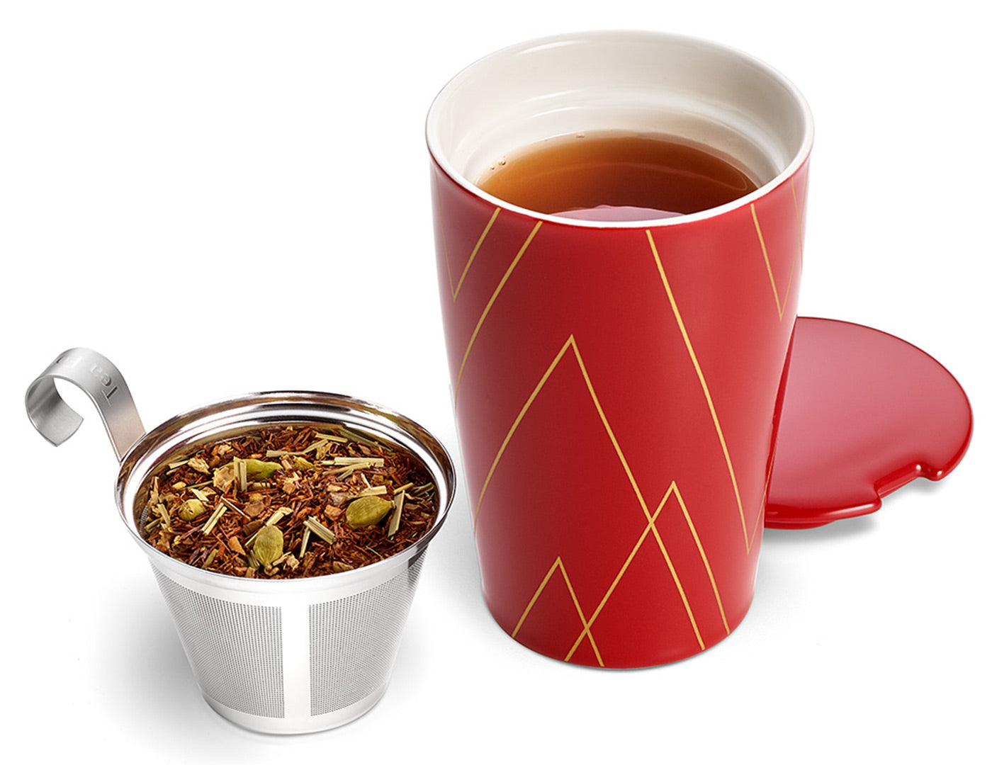 KATI® Steeping Cup & Infuser Red & Gold