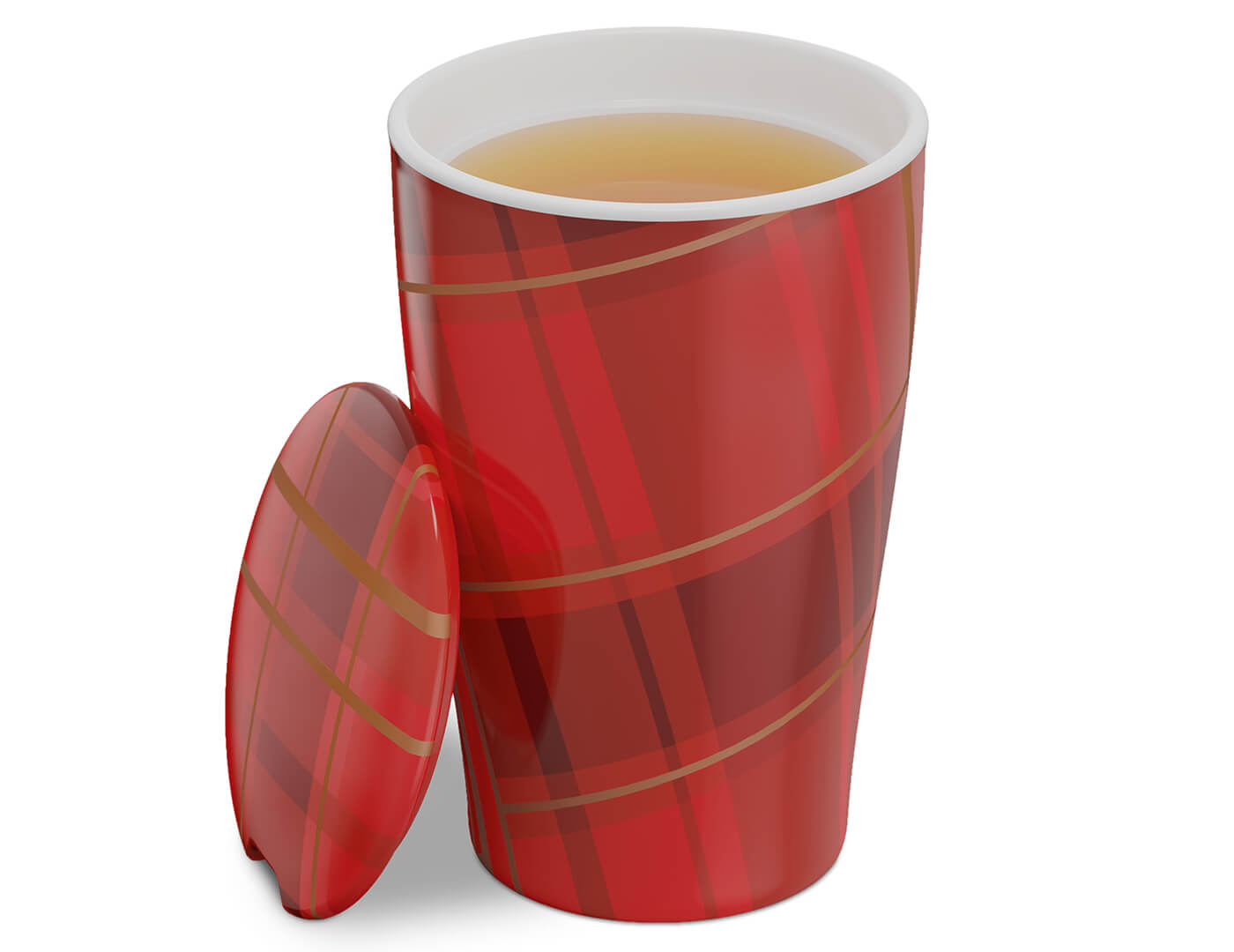 Warming Joy KATI Steeping Cup open with steeped tea inside