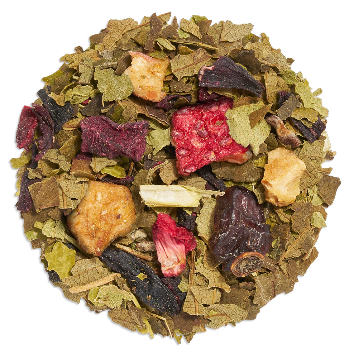 Summer Strawberry Loose Leaf Tea pile