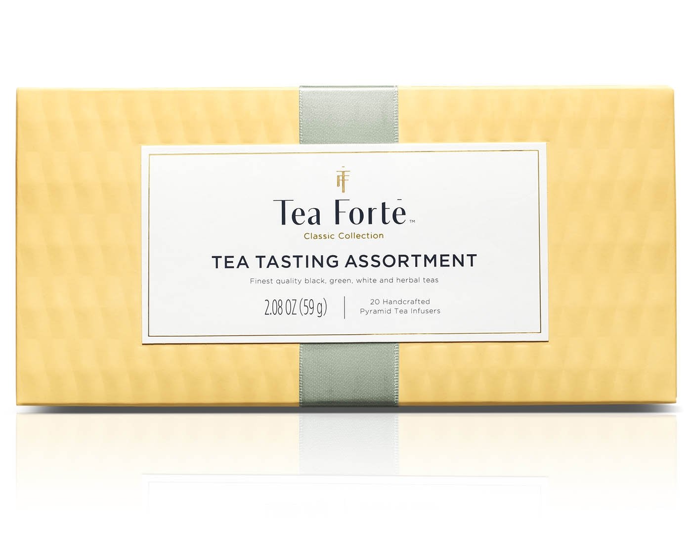 Tea Tasting tea assortment in a 20 count presentation box - view of box top